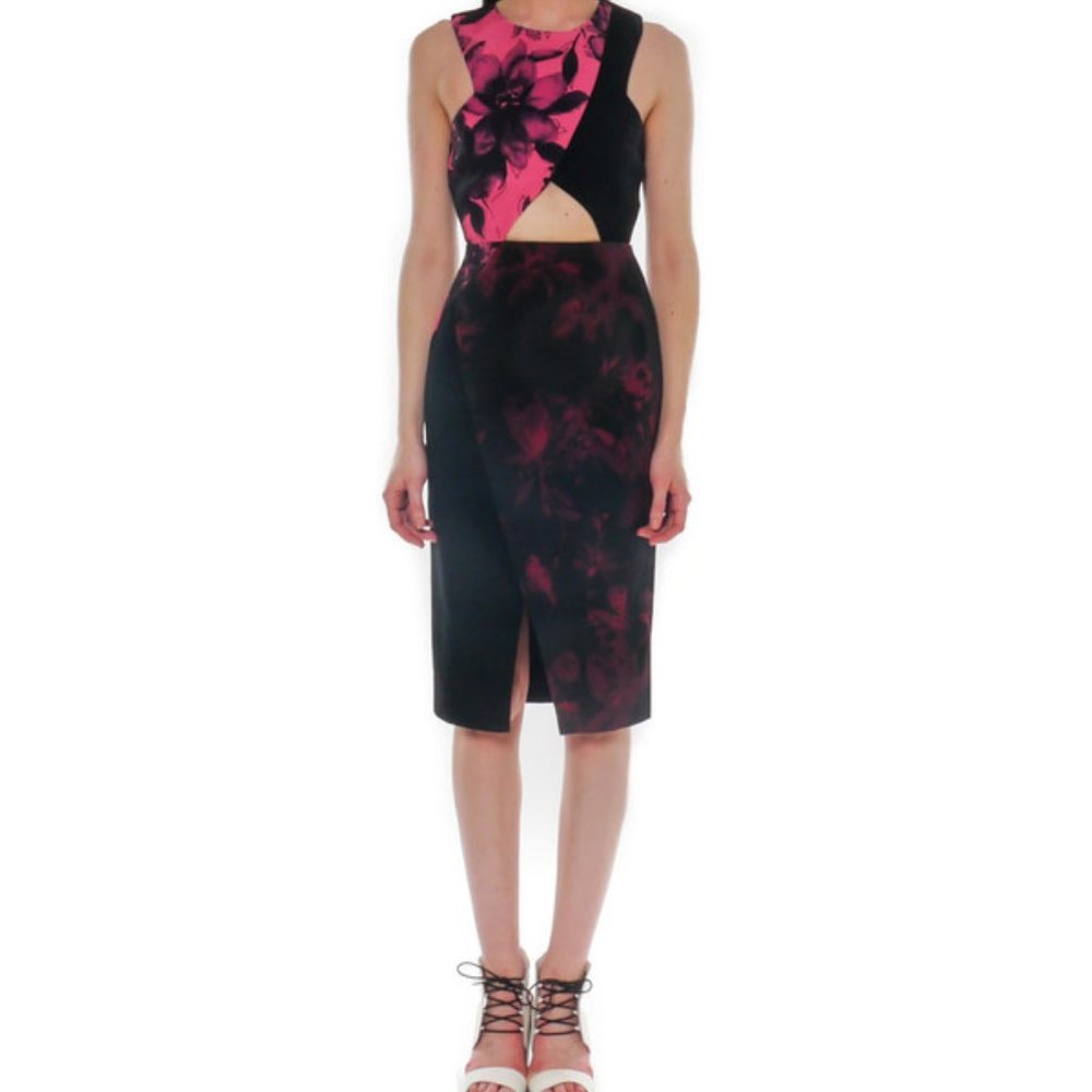 Shakuhachi Black Petal Cutout Dress
